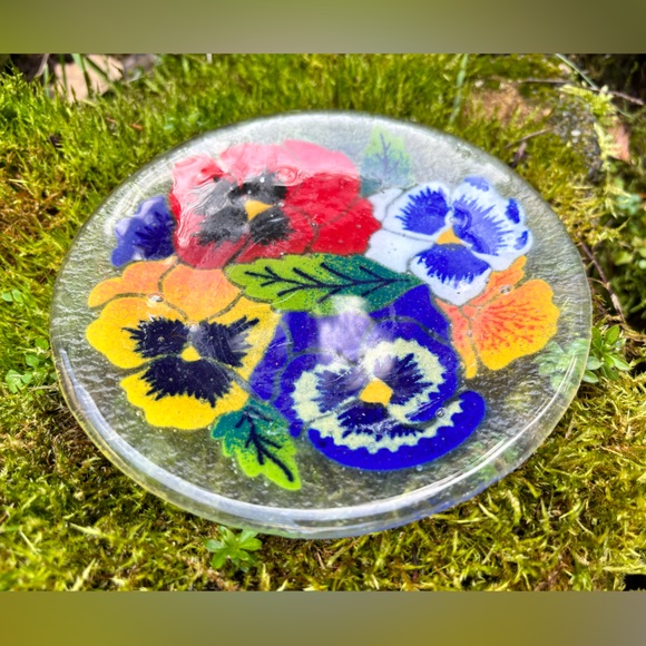 Pansies, Infused Multi Colored Glass 
by PEGGY KARR - Picture 1 of 3